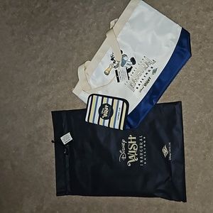 Disney Wish Inaugural Sailing Beach Bag, Passport Book & Chair Coverings in dust